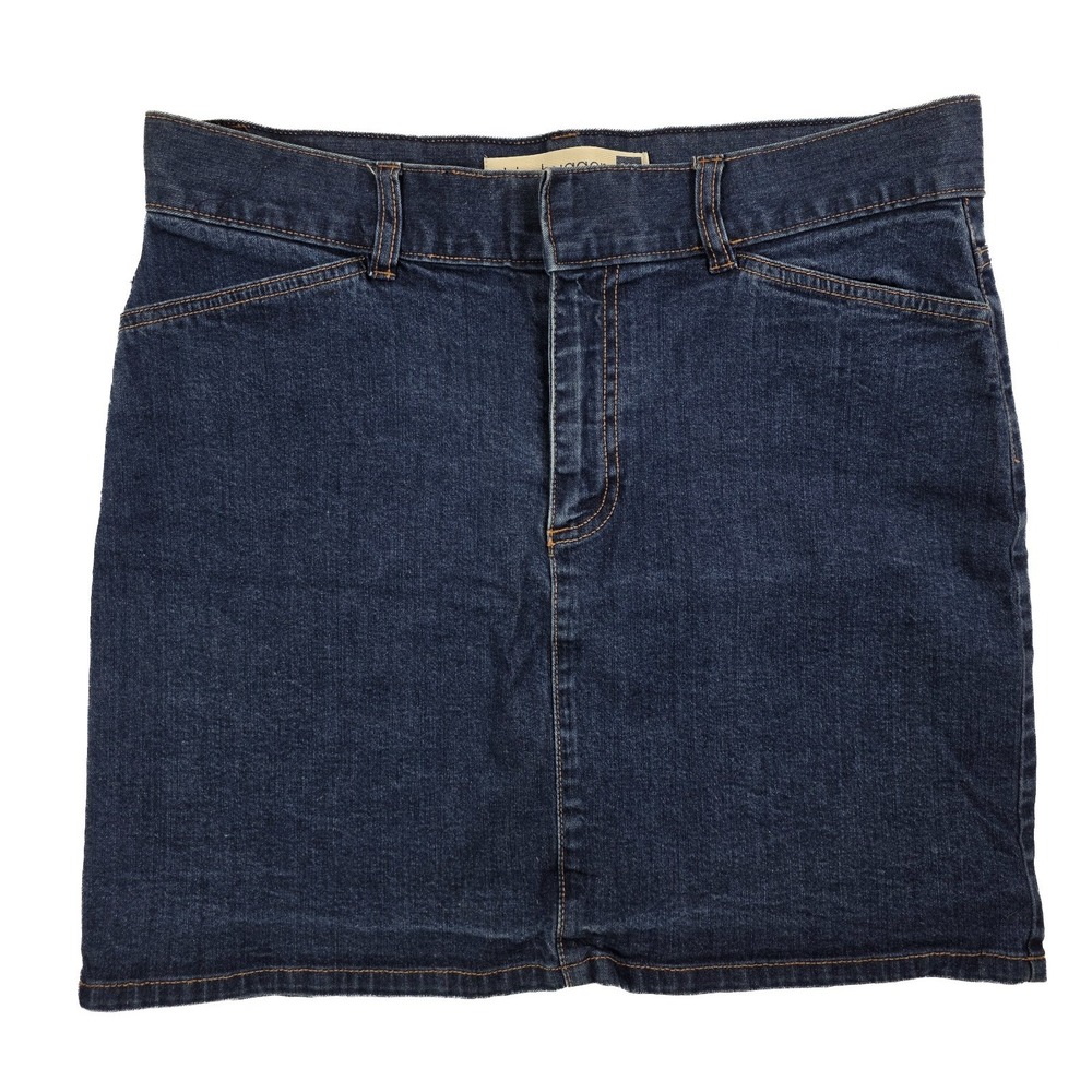 Gap Hip Hugger Blue Denim Jean Skirt Cotton Stretch Pockets Women's Size 12